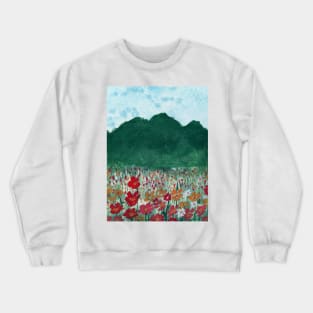 watercolor landscape Crewneck Sweatshirt